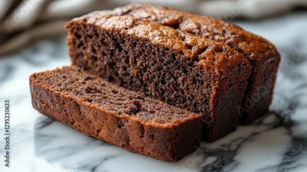 Fototapeta baked banana bread isolated on transparent background