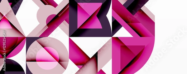 Obraz Circles squares lines abstract background