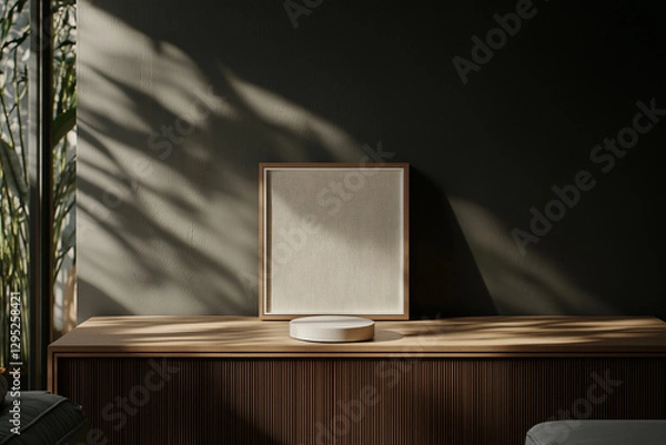 Obraz Modern Interior Design Mockup with Dark Theme