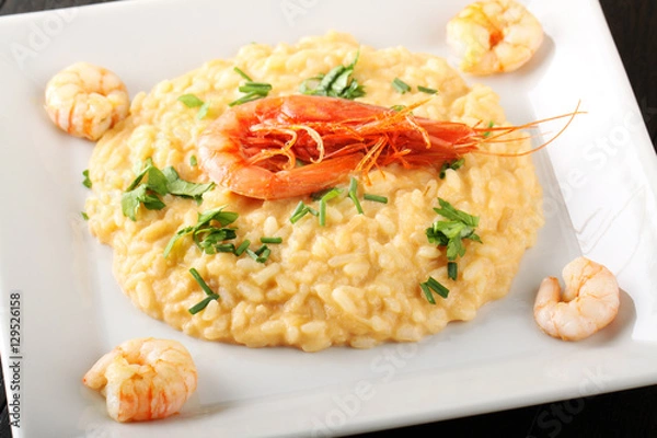 Obraz Risotto with scampi sauce