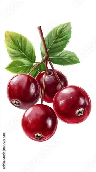 Obraz Fresh cranberry. cranberry on white background