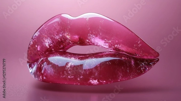 Fototapeta hydrating lip mask isolated on transparent background