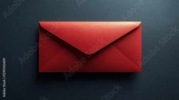 Fototapeta red envelope isolated,studio background