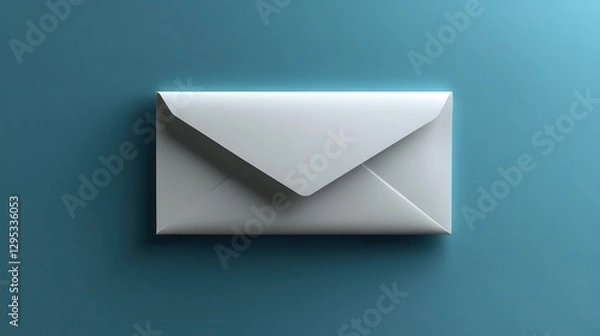 Fototapeta white paper envelope isolated,studio background