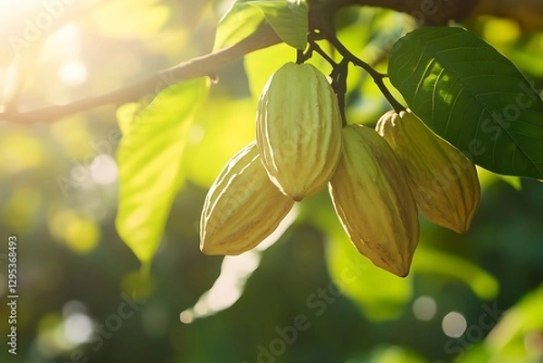 Obraz Cocoa Pods Hanging on a Tree
