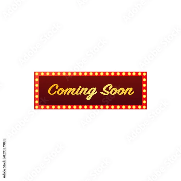 Fototapeta Modern Coming Soon Stamp and Seal Design with Bold Typography and Elegant Style.