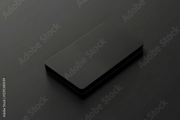 Fototapeta Sleek and Minimalist Black Device on a Dark Surface, A Modern Technology Mockup for Design and Marketing Projects featuring Clean Lines and Subtle Lighting