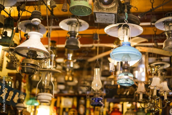 Obraz Beautiful  vintage Lamp , selective focus