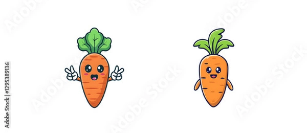 Obraz Cute Carrot Character
