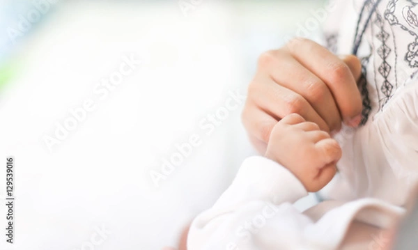 Obraz Soft focus and blurry of Baby Hands , selective focus
