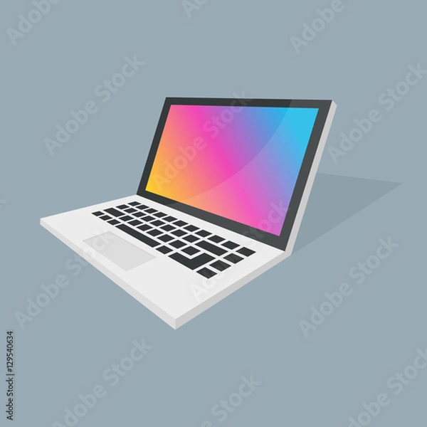 Obraz Isometric vector notebook laptop illustration