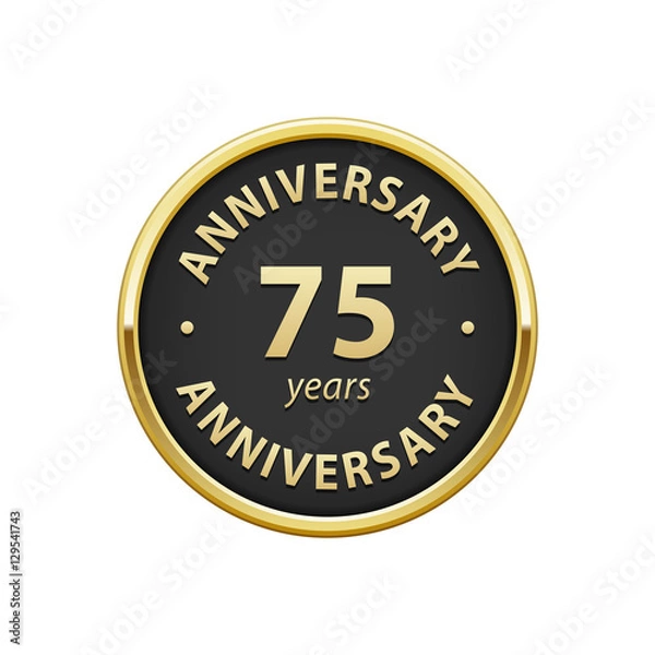 Obraz Anniversary 75 years badge 