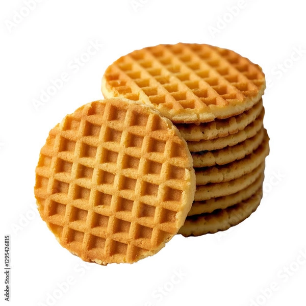 Obraz waffles isolated on white background