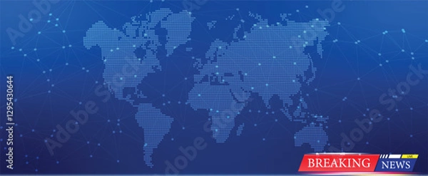 Obraz Breaking news background webpage header banner design