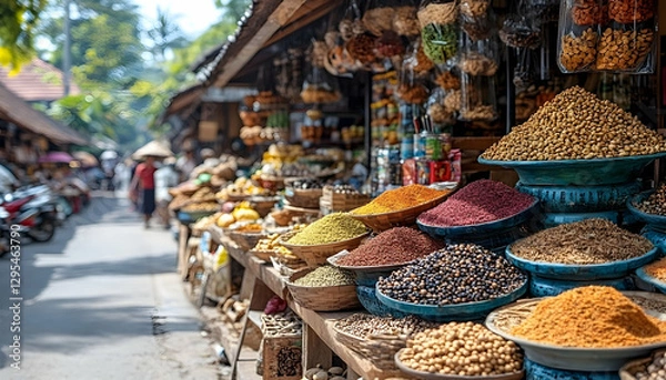 Obraz Bali Market Spices and Produce