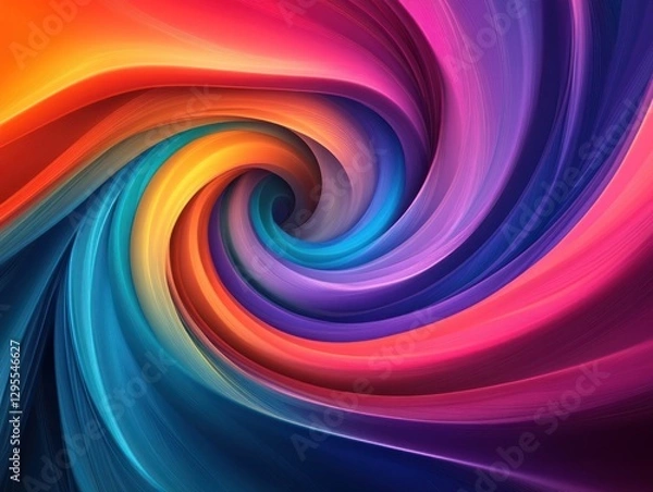Fototapeta A vibrant swirl of colors creating a mesmerizing abstract pattern, evoking a sense of movement and energy, suitable for backgrounds or artistic projects