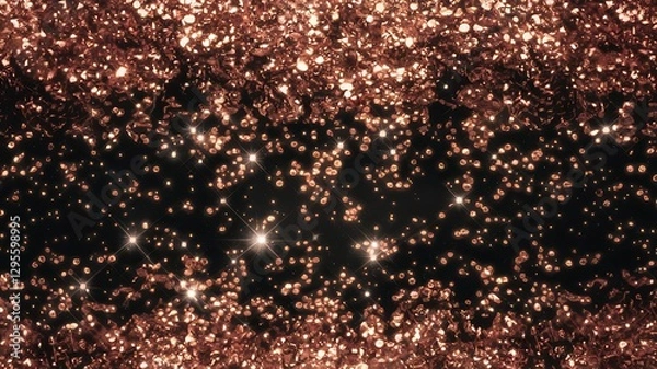 Fototapeta Glittering Lights: An abstract, evocative image of a cascade of shimmering lights against a dark background, reminiscent of a starlit night.