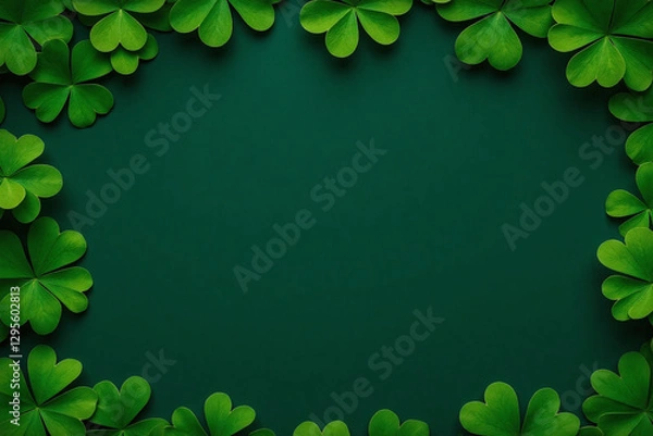 Fototapeta st patricks day background with clovers