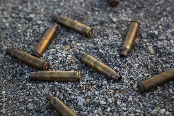 Fototapeta rifle bullet shell