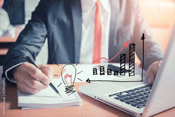 Obraz Businessman working with documents