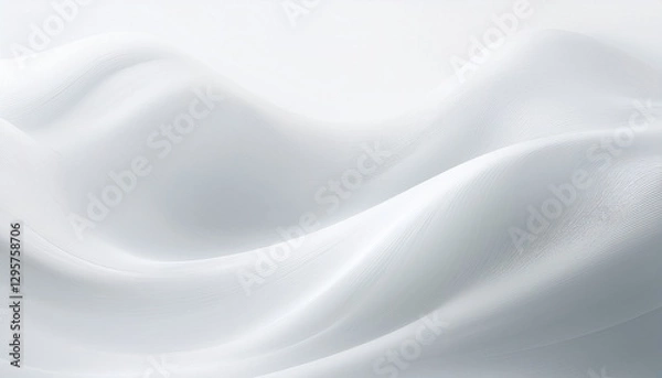 Fototapeta 抽象的なテクスチャ、背景素材（白、グレー、波模様のデザイン）