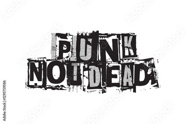 Obraz This is Punk Not Dead vector art design