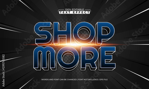 Fototapeta shop more editable text effect with a price and promo text style