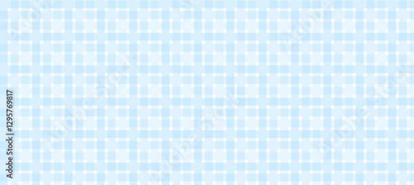 Fototapeta Blue and white plaid fabric texture background