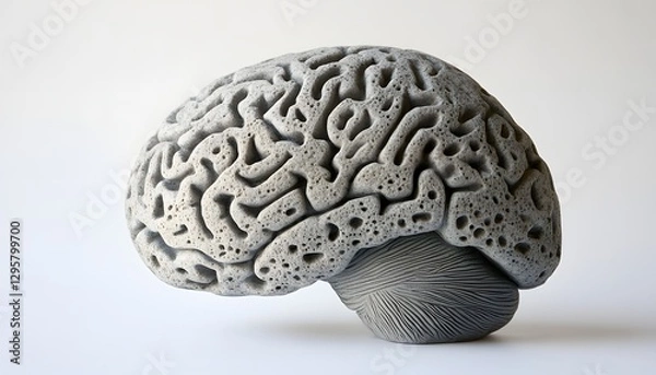 Fototapeta Detailed brain model showcasing the cerebral cortex structure