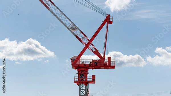 Obraz 建設現場のクレーン	