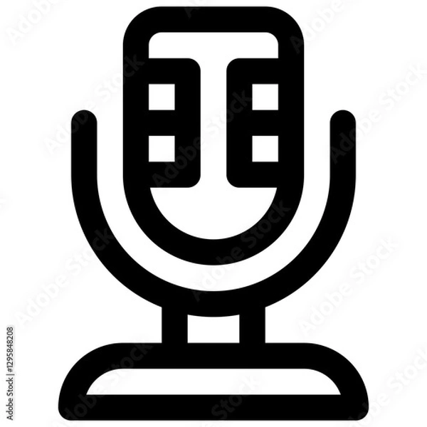 Fototapeta Podcast. Editable stroke vector icon.