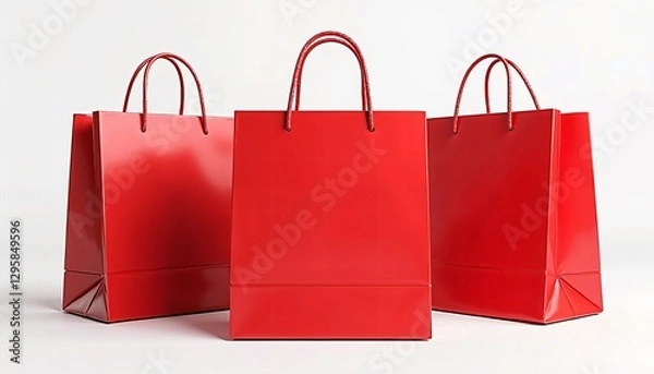 Obraz red shopping bag