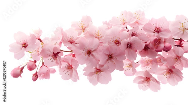 Fototapeta Cherry Blossom Branch on transparent background