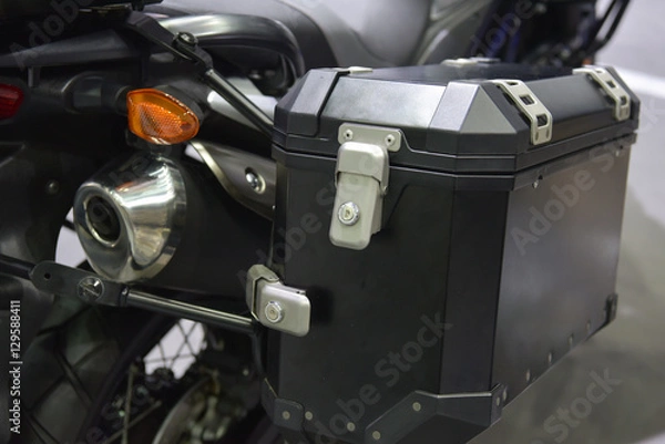Fototapeta motorcycle side bag