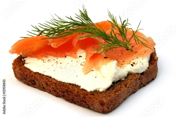 Obraz sandwich witch smoked salmon