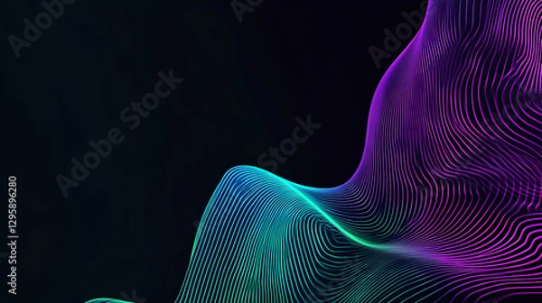 Fototapeta Abstract Wavy Lines Gradient