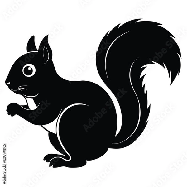 Fototapeta Squirrel vector shilhouette bundle set 