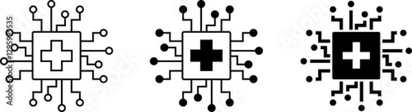 Obraz Digital healthcare icon , Vector illustration