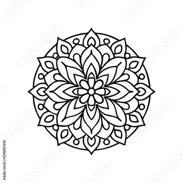 Fototapeta A Simple Mandala With An Elegant Design