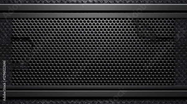 Obraz Black Honeycomb Pattern Texture for Modern Background Design