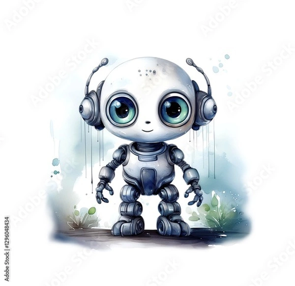 Obraz Kleiner Spielzeug Roboter Kinderbild	