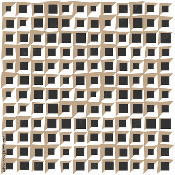 Obraz Brutalism shapes, minimalist geometrical figure, abstract bauhaus forms. Simple geometric element with square and rhombus.