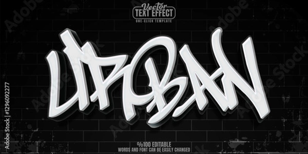 Obraz Graffiti editable text effect, customizable spray and street 3d font style