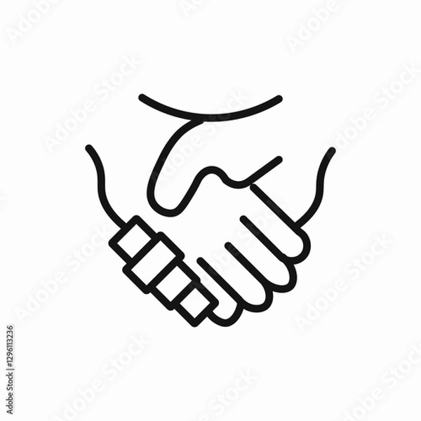 Obraz Handshake icon vector sign