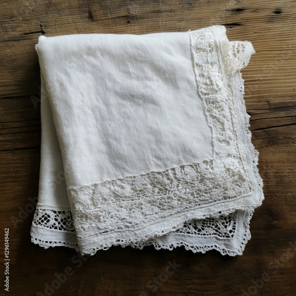 Fototapeta Lace napkin on white