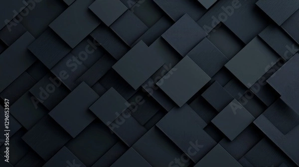 Fototapeta Dynamic digital space modern abstract design with dark theme aerial perspective
