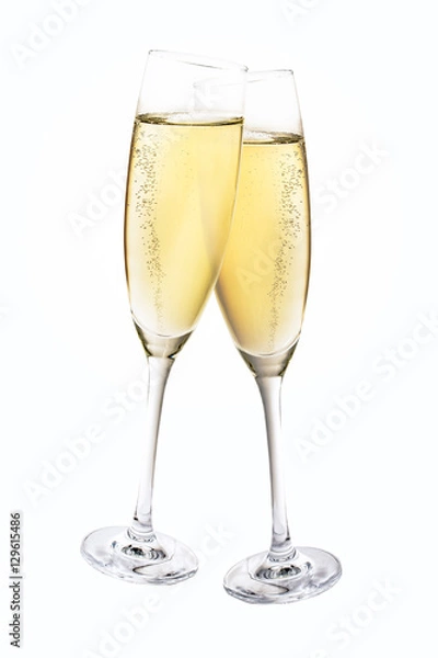 Obraz Toast na Nowy Rok winem musującym