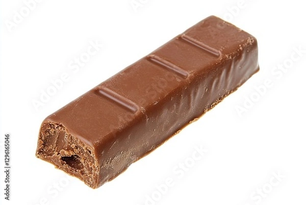 Obraz Single Chocolate Bar on White Background