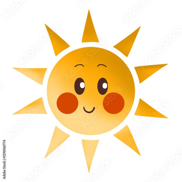 Obraz sun cartoon character
