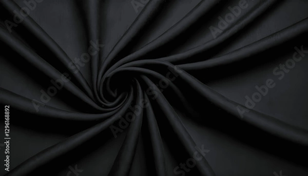 Fototapeta Close-Up of Black Jersey Texture Background – Detailed Luxury Fabric Surface, High-Resolution Image